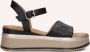Inuovo Zwarte Leren Sandalen met Gouden Gesp - Thumbnail 2