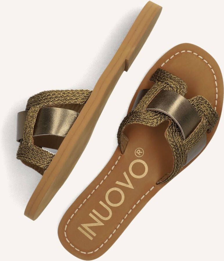 Inuovo Khaki Leren Slippers Stijlvol Model - Foto 4