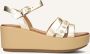 Inuovo 123124 Sandalen Met Sleehak Dames Goudkleurig - Thumbnail 2