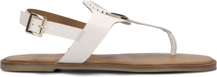 Inuovo Beige Sandalen met Gouden Detail