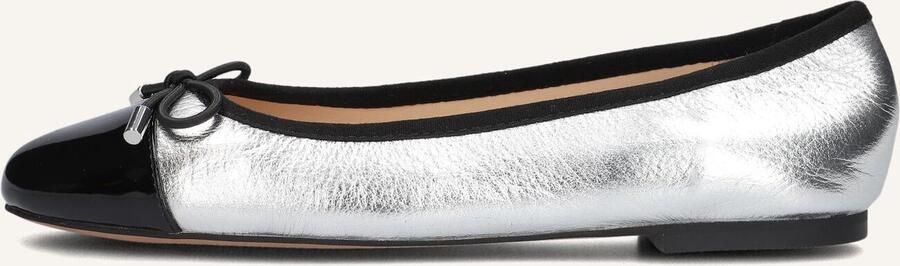 Inuovo Zilveren Ballerina's met Zwarte Detail - Foto 4