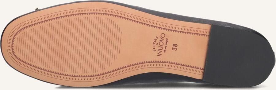 Inuovo Zwarte Leren Ballerina's Black Dames - Foto 2