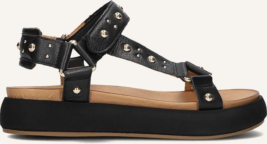 Inuovo Zwarte platte sandalen met plateauzool - Foto 2