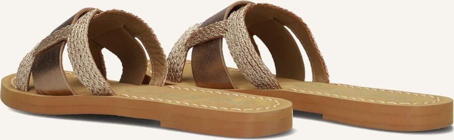 Inuovo Roségouden Gevlochten Leren Slippers - Foto 5