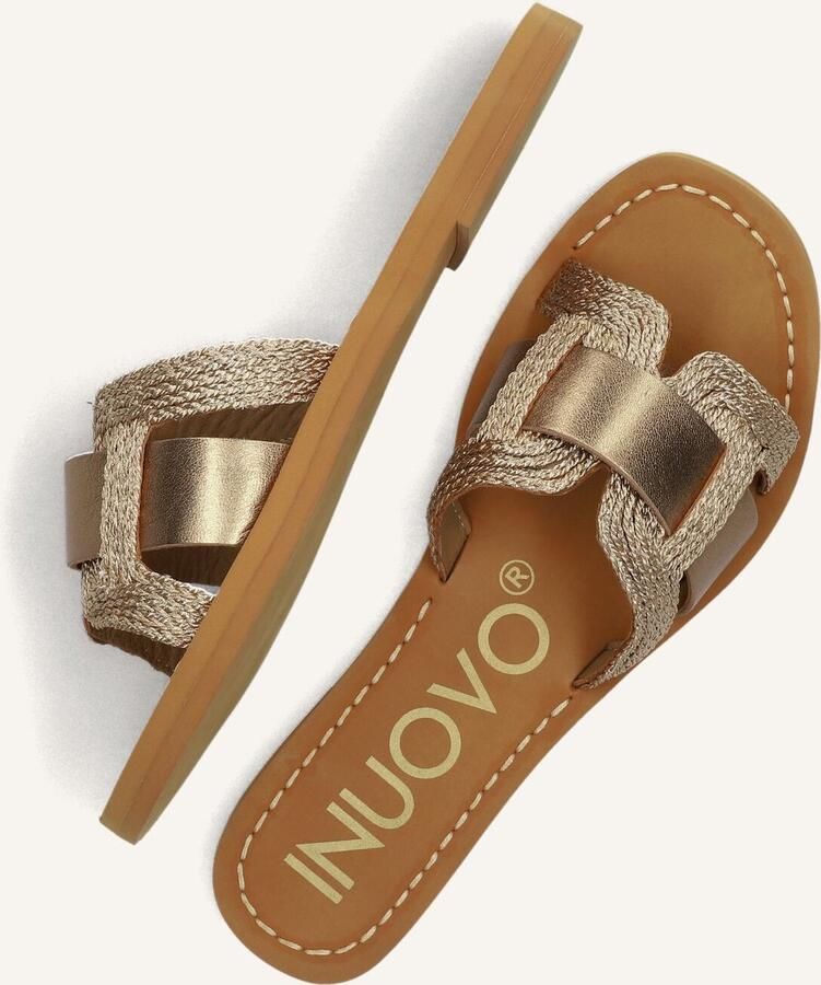 Inuovo Roségouden Gevlochten Leren Slippers - Foto 2