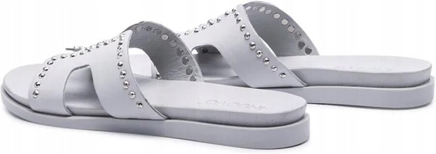 Inuovo Casual Klap Leren Slippers Grijs