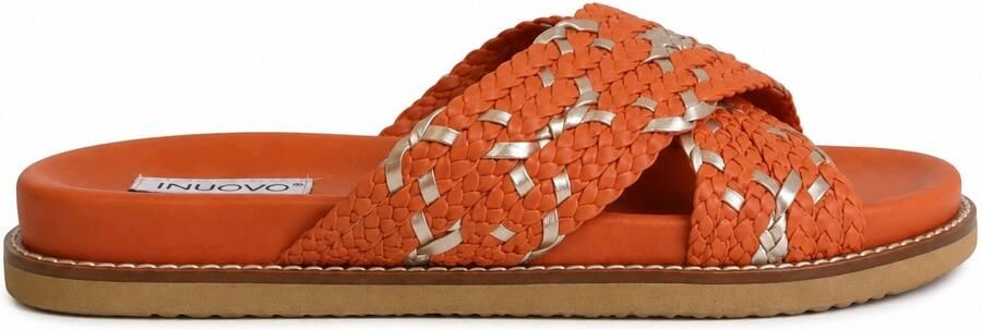 Inuovo Dames Slippers Leer Elegante Wreefband