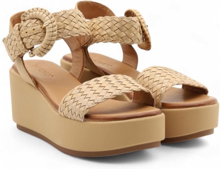 Inuovo THE NEW WOMEN'S WEDGE LEATHER 123035 SCISSORS SANDALS