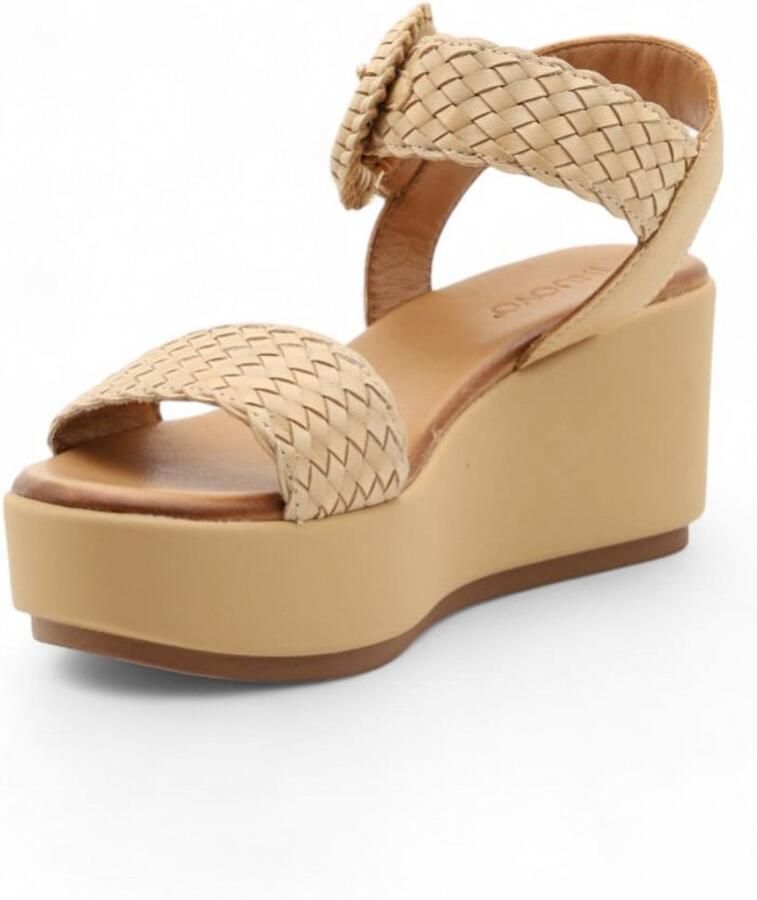 Inuovo THE NEW WOMEN'S WEDGE LEATHER 123035 SCISSORS SANDALS