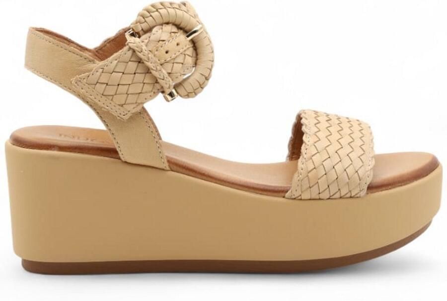 Inuovo THE NEW WOMEN'S WEDGE LEATHER 123035 SCISSORS SANDALS