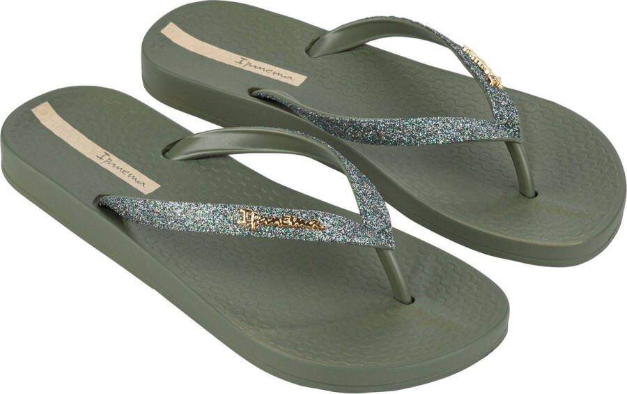 Ipanema Anatomic Lolita teenslippers met glitters groen