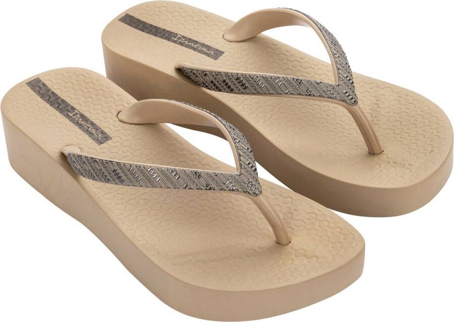 Ipanema Anatomic Mesh Plateau Slippers Dames Beige