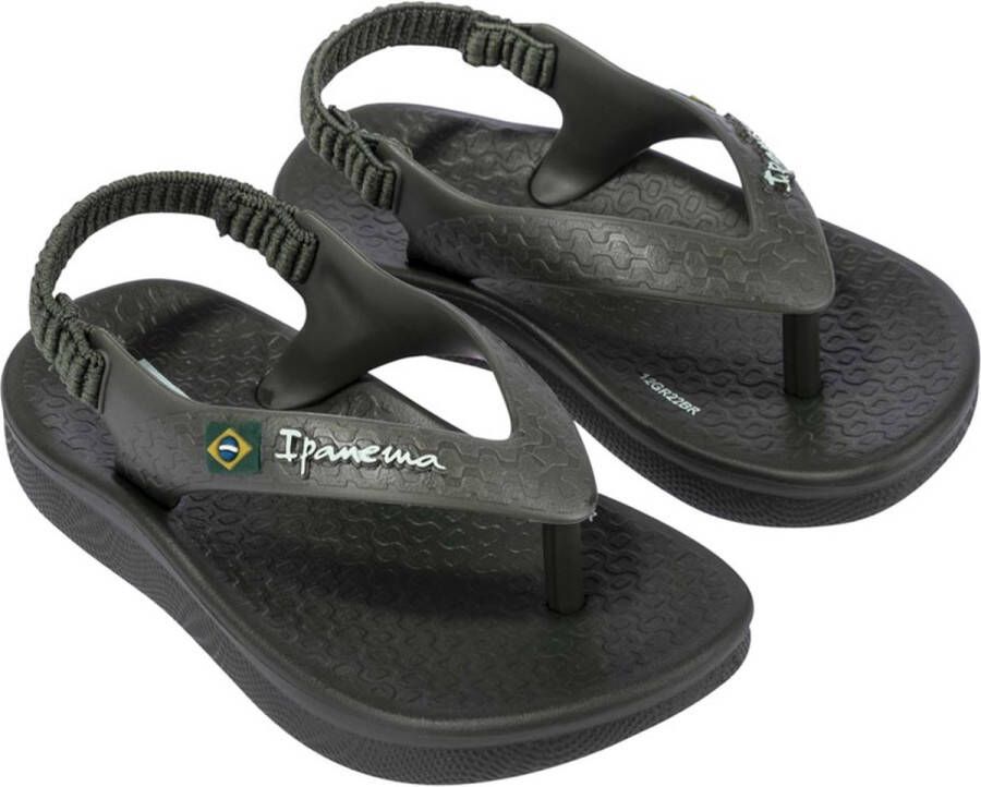 Ipanema Anatomic Soft Baby teenslippers met hielbandje donkergroen Jongens Gerecycled materiaal 22 23