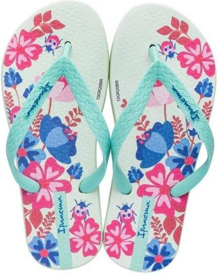 Ipanema Classic Kids teenslippers met printopdruk groen roze