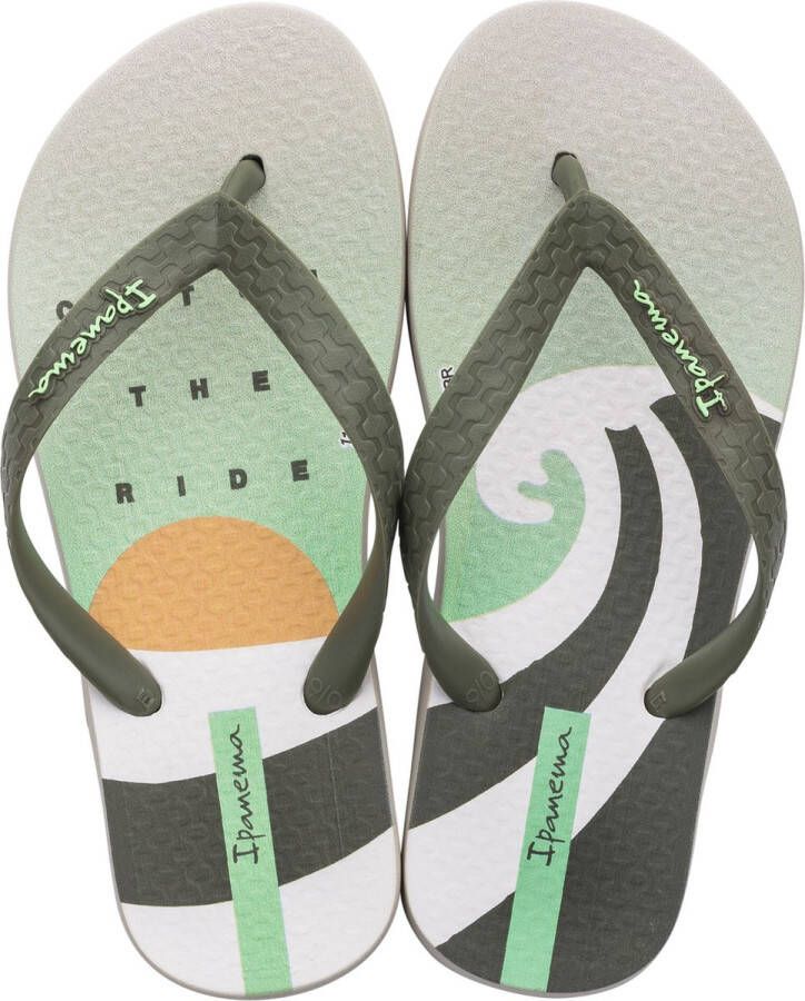 Ipanema Classic Kids Slippers Unisex Junior Beige Green - Foto 3