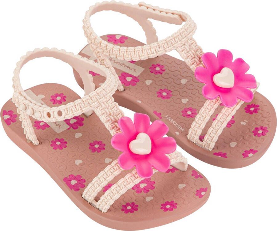 Ipanema Daisy Baby gebloemde sandalen beige roze Meisjes Gerecycled materiaal 19 20 - Foto 1