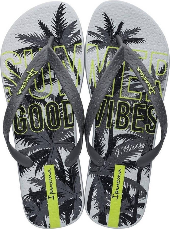 Ipanema Summer teenslippers met printopdruk grijs geel