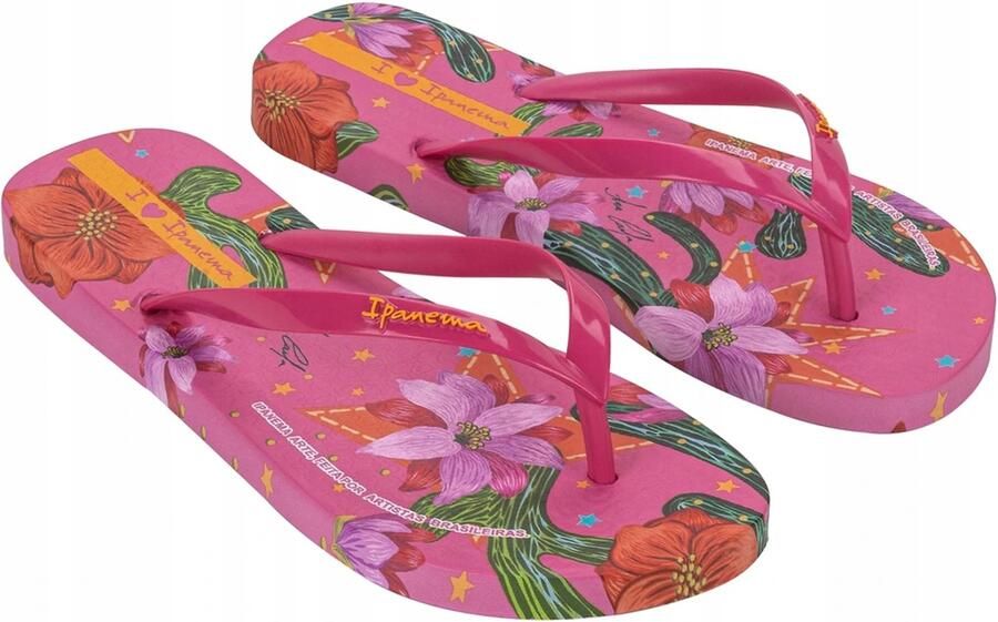 Ipanema Arte dames teenslippers roze groen