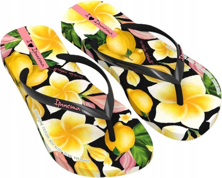 Ipanema Arte Dames Teenslippers Zwart Geel Roze