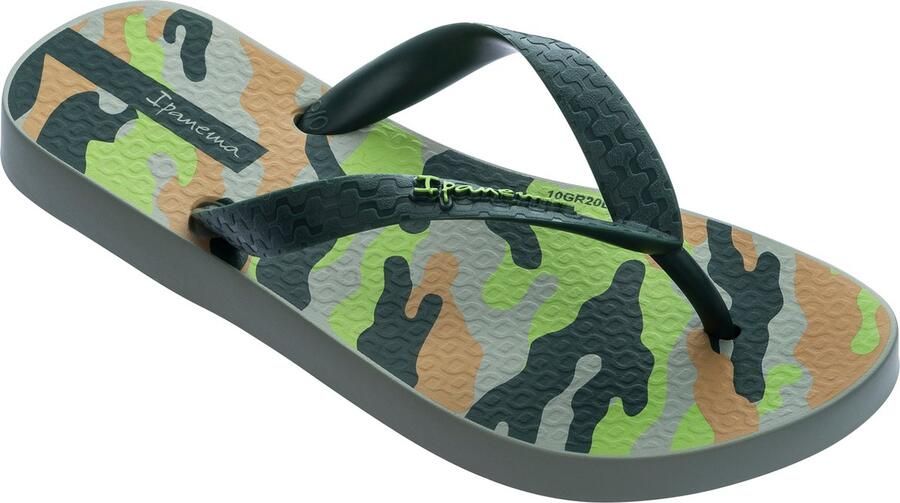 Ipanema Classic Kids teenslippers met camouflage print kaki groen Jongens Gerecycled materiaal (duurzaam) 27 28