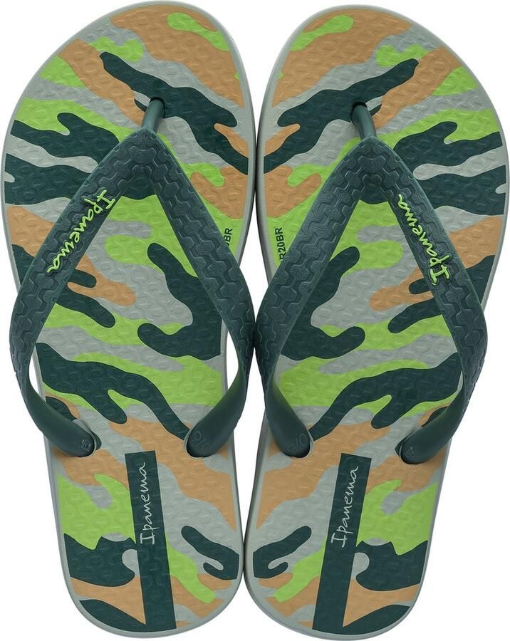 Ipanema Classic Kids teenslippers met camouflage print kaki groen Jongens Gerecycled materiaal (duurzaam) 31 32 - Foto 6