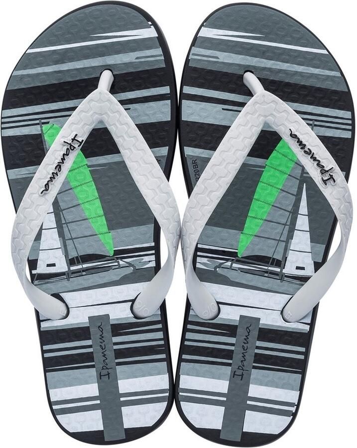 Ipanema Classic Kids teenslippers met printopdruk zwart grijs wit