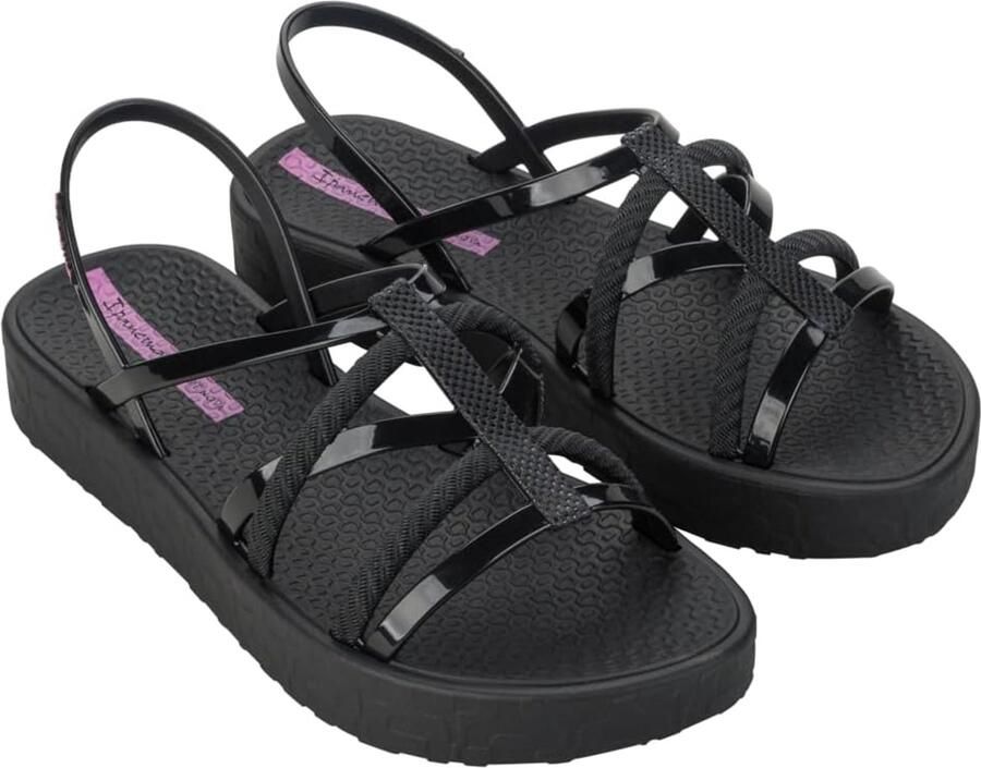 Ipanema Dames Flatform Sandalen Diversa Zwart Lila