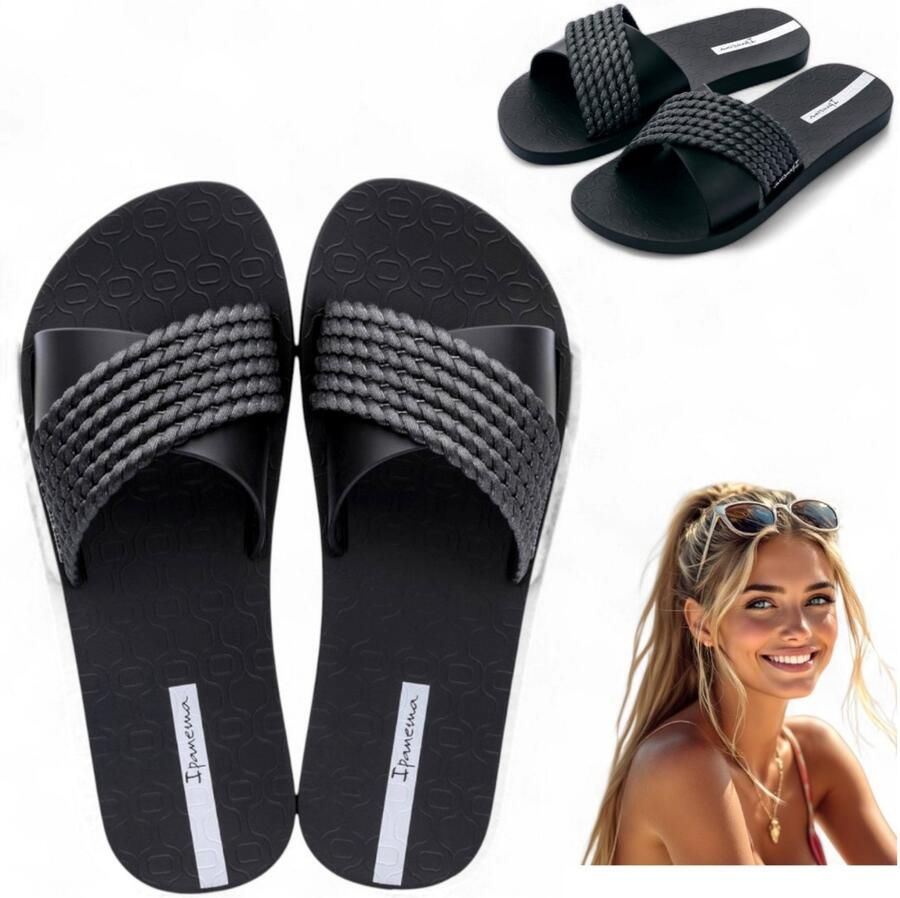 Ipanema Dames Slippers Zwart Antislip & Sneldrogend