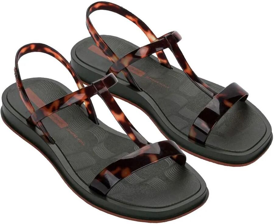 Ipanema Glow Trendy Sandalen Bruin Zwart Vrouw