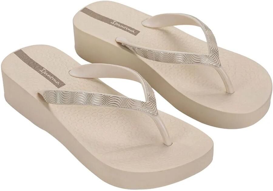 Ipanema Mesh X Plat Slippers Beige Vrouw