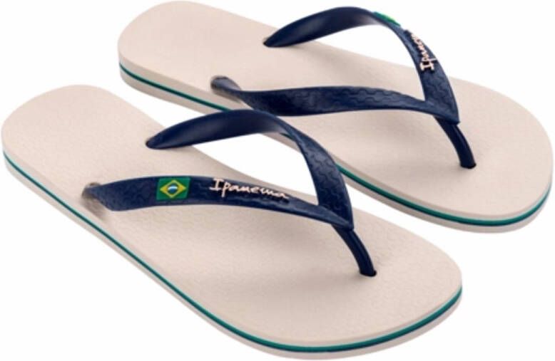 Ipanema Slipper Men Classic Brasil Beige Blue 28