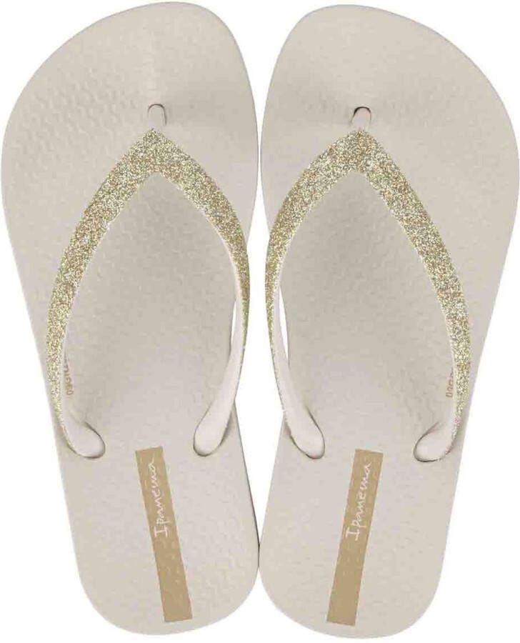 Ipanema Anatomic Lolita teenslippers met glitters beige goud Meisjes Rubber 25 26 - Foto 4