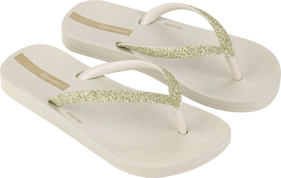 Ipanema Anatomic Lolita teenslippers met glitters beige goud Meisjes Rubber 25 26 - Foto 3