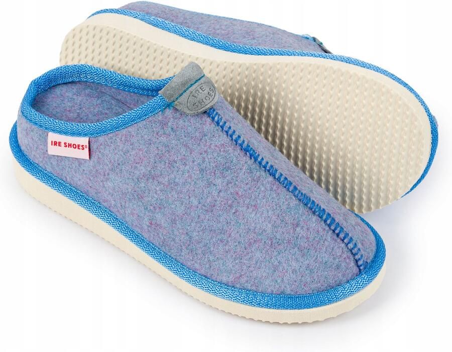 IRE SHOES Dames Pantoffels Ireshoces van Wolvilt Blauw Roze