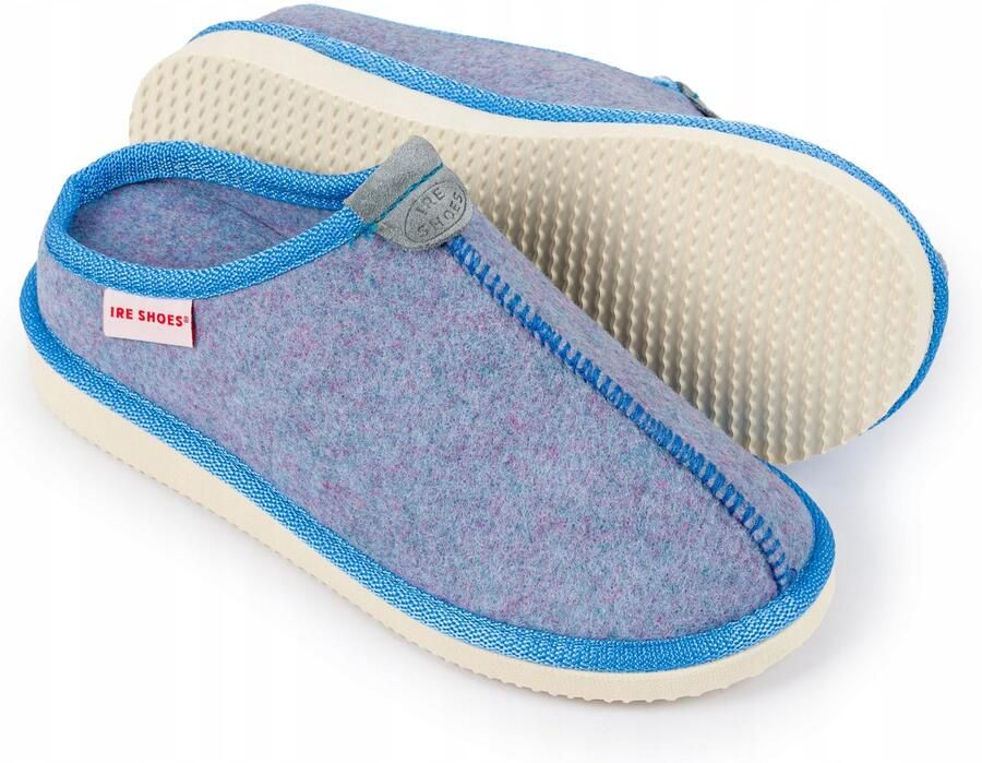 IRE SHOES Dames Pantoffels Ireshoes Blauw Wolvilt