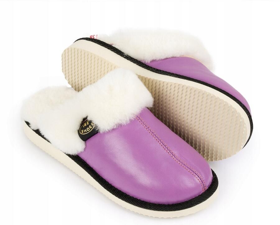IRE SHOES Dames Pantoffels Leer Wol Warm Huis Schoenen