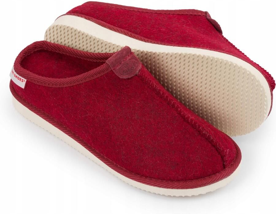 IRE SHOES Dames Pantoffels Ireshows Rood Natuurlijk Vilt