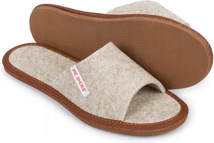 IRE SHOES Dames pantoffels IreShoes natuurlijke vilt smalle voet
