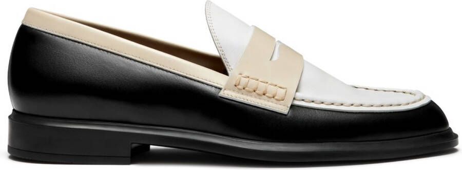 Isabel Bernard Dames Loafers Wit Zwart Crème