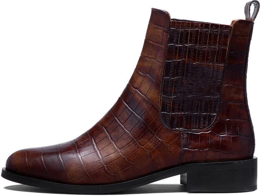 Isabel Bernard Vendôme Dames Chelsea Boots Croco bruin