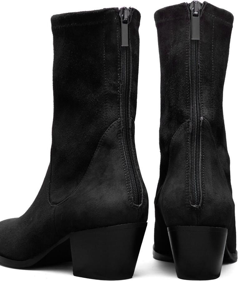 Isabel Bernard Vendôme Dames Boots Nylonstretch suède Zwart