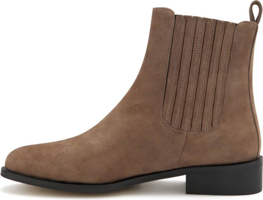 Isabel Bernard Vendôme Dames Chelsea Boots Leer;Suède Taupe