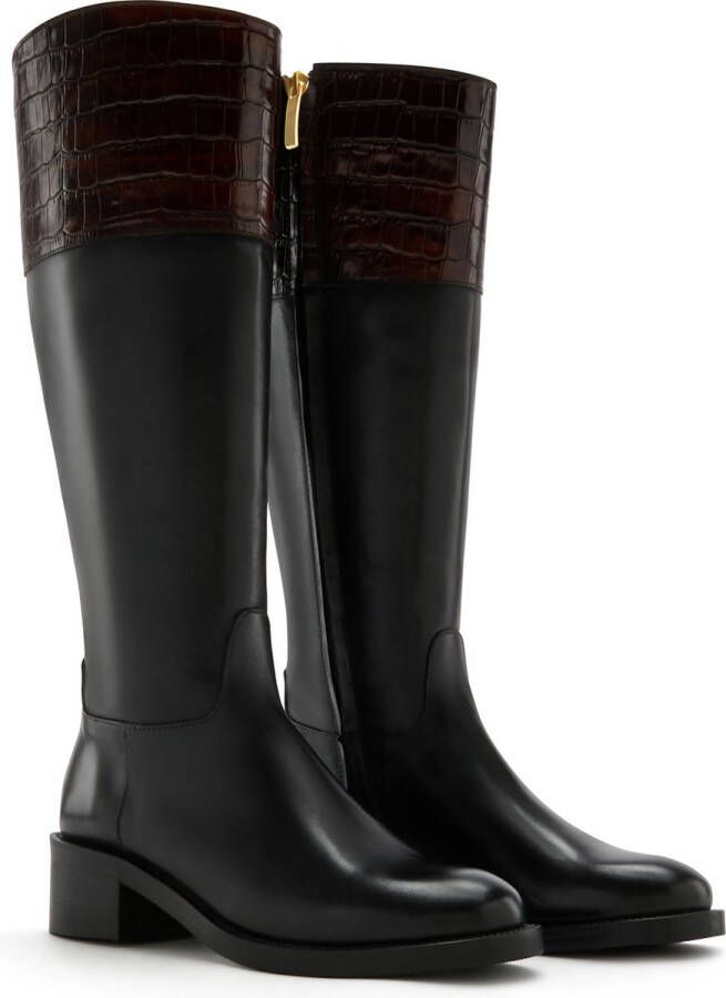 Isabel Bernard Boots & laarzen Vendôme Fem Suede Stretch Overknee Boots in zwart