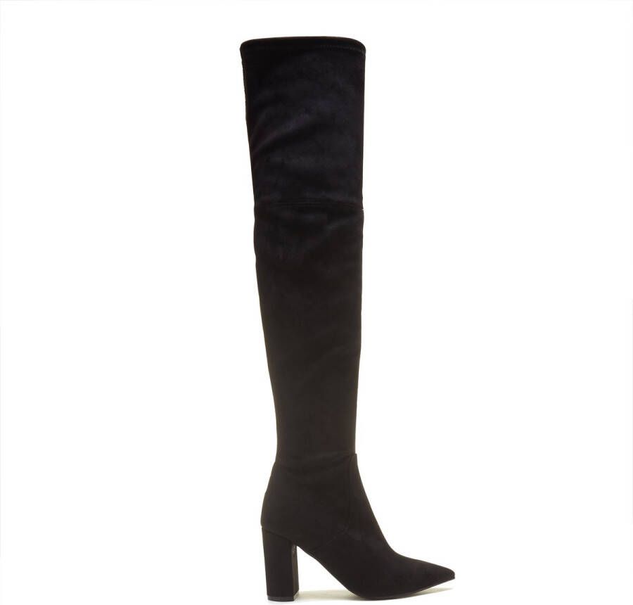 Isabel Bernard Boots & laarzen Vendôme Fem Suede Stretch Overknee Boots in zwart