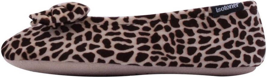 Isotoner Dames Ballerina Pantoffel Girafe