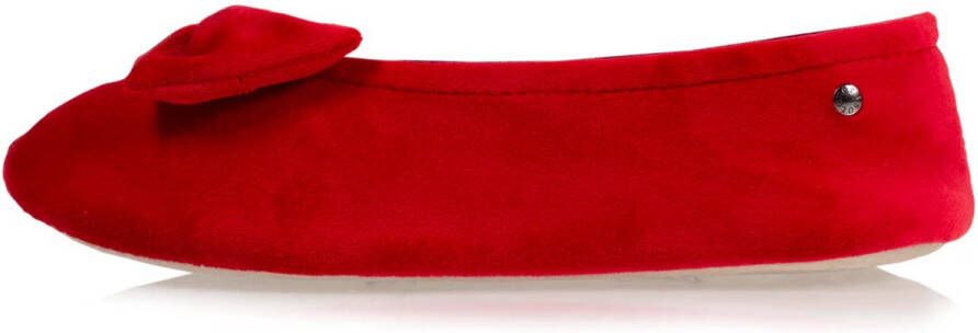 Isotoner Dames Ballerina Pantoffel Rouge