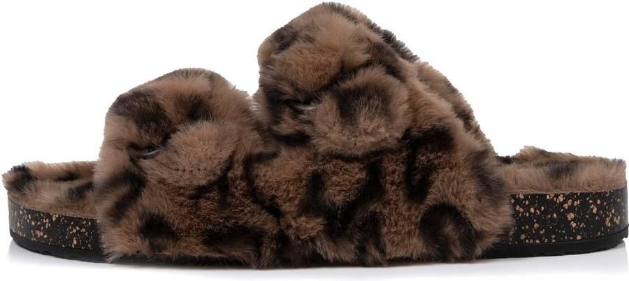 Isotoner Dames Sandaal Léopard Bruin