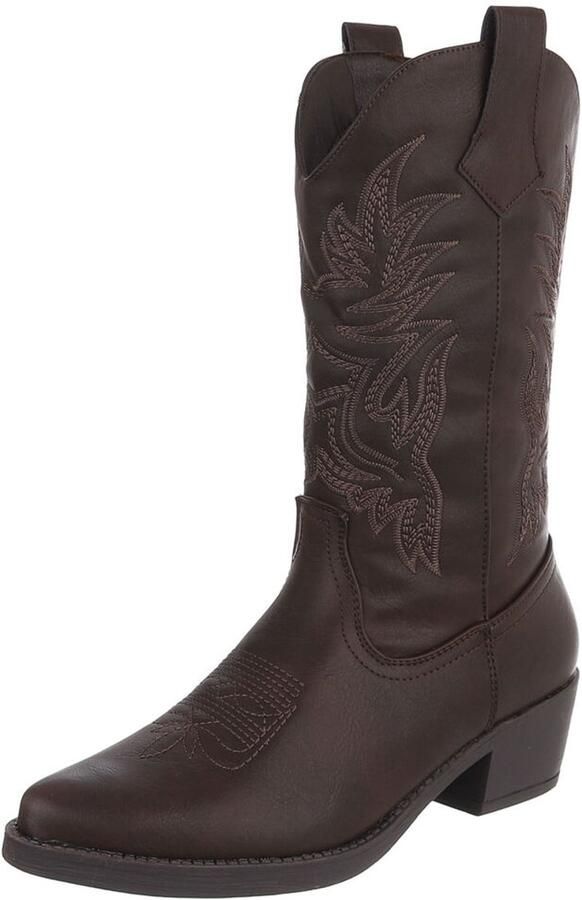 Italy Design Cowboylaars Borduurdetails Dames