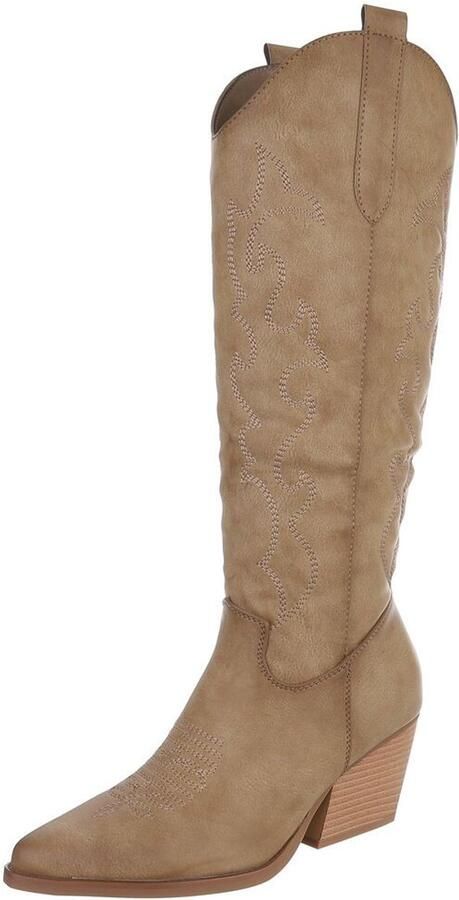 Italy Design Cowboylaars hoge schacht dames