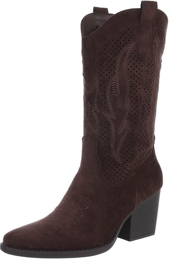 Italy Design Cowboylaarzen Hoge schacht en blokhak Dames